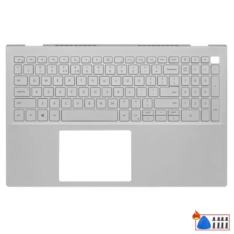 New For Inspiron 5501 5502 5504 5505 Laptop With US Keyboard Palmrest Upper Top Cover Computer Replace Accessories Casing Case