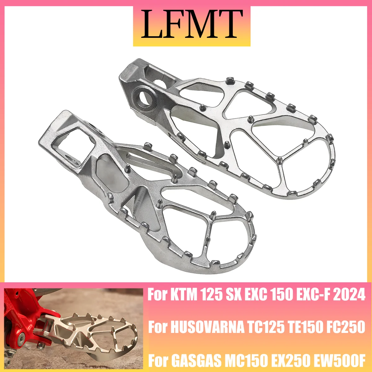 

For KTM SX EXC EXC-F SIXDAYS For HUSOVARNA TC TE FC New 2024 motorcycle accessories stainless steel foot pedals foot nail pedals