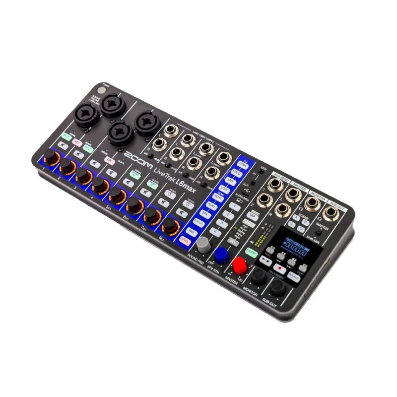 ZOOM LiveTrak L6max Digital Mixer & Recorder, 32-Bit Float, 12-Channel, 4 Combo+8 Stereo Inputs, Sound Pads, AI Noise Reduction