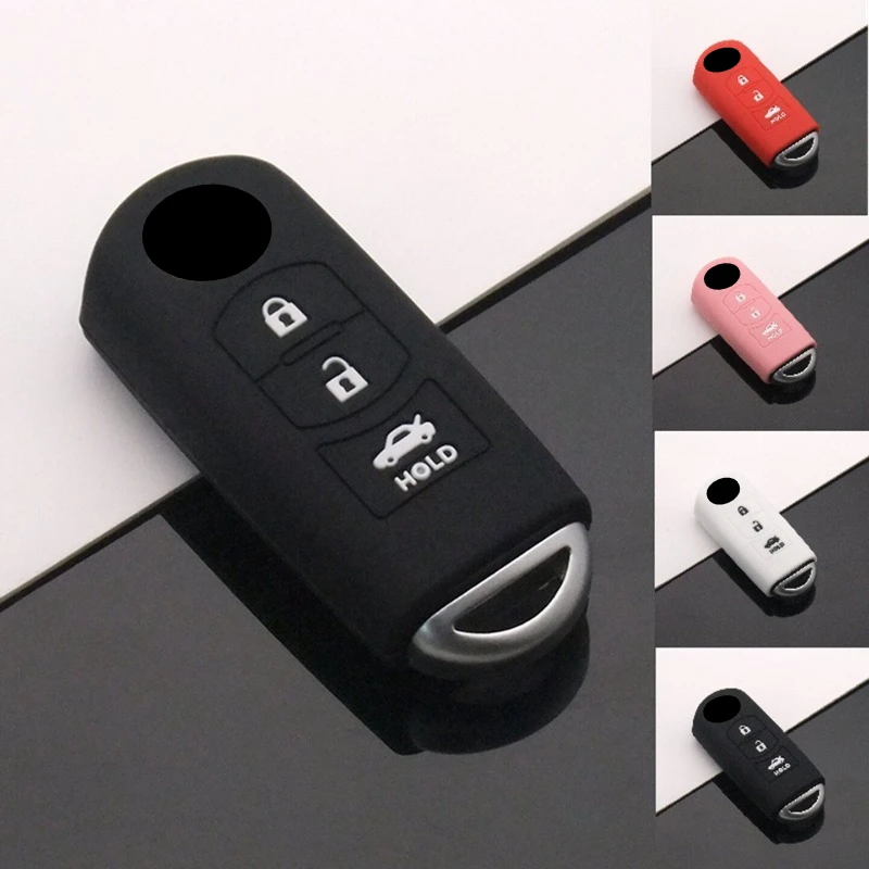 Car Remote Key Cover for Mazda 3 6 CX-5 CX-3 CX-9, Stylish Axela Atenza Key Case Shell with Keychain