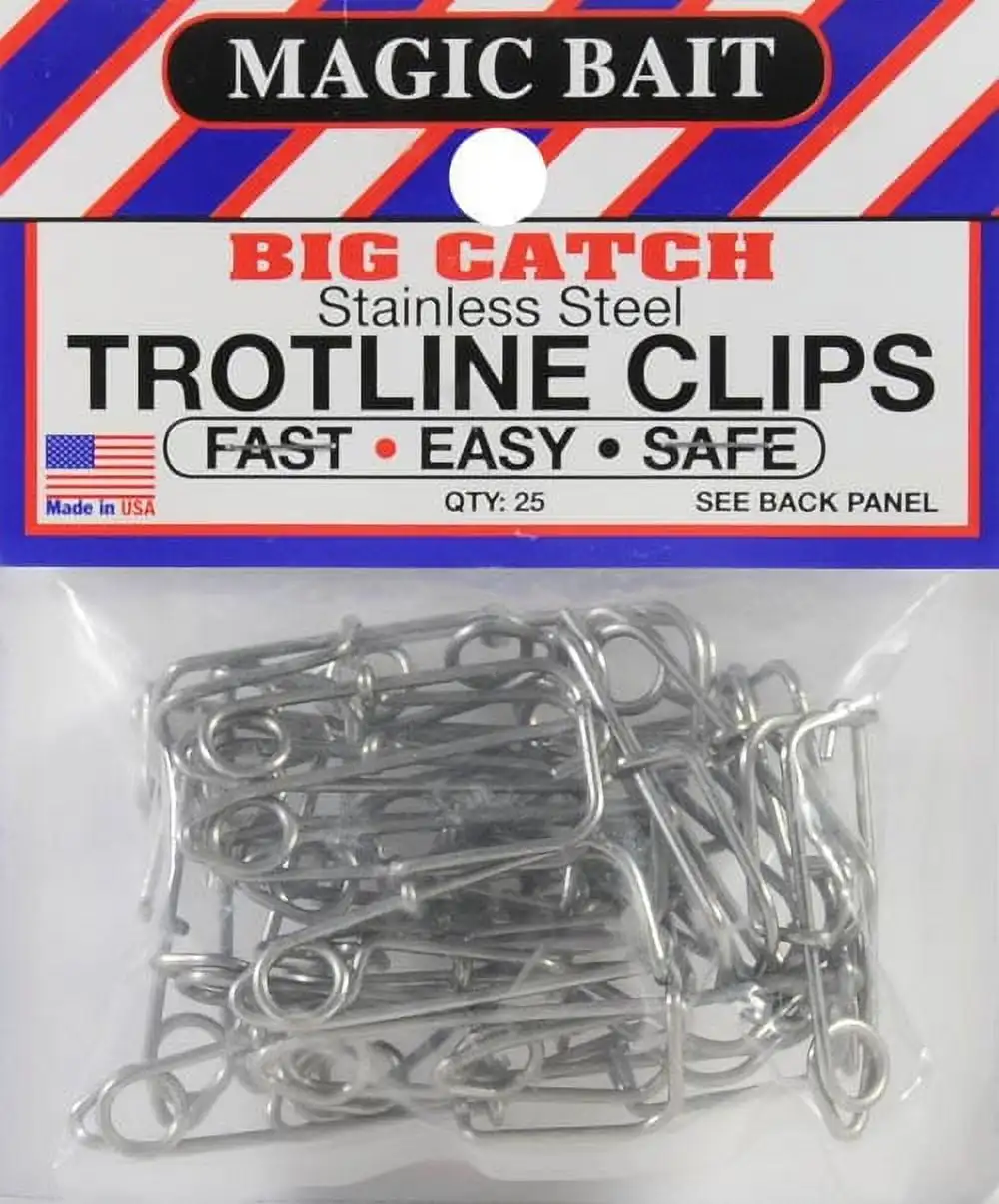 , Trot-Line-Clips aus Edelstahl, 25 ct