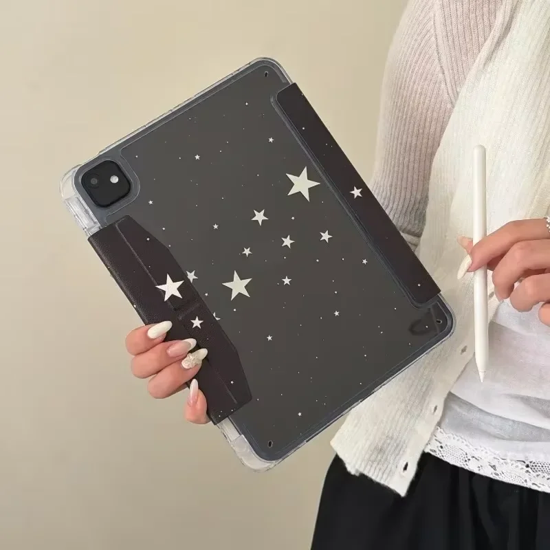 Advanced white Star Retro Polka Dot For iPad Cover Pro Air M5 M4 M3 M2 2 1 11th A16 12.9