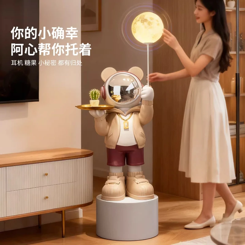 Violent Bear Floor Ornaments Living Room TV Cabinet Speaker Piggy Bank Astronaut Home Decor Housewarming Gift