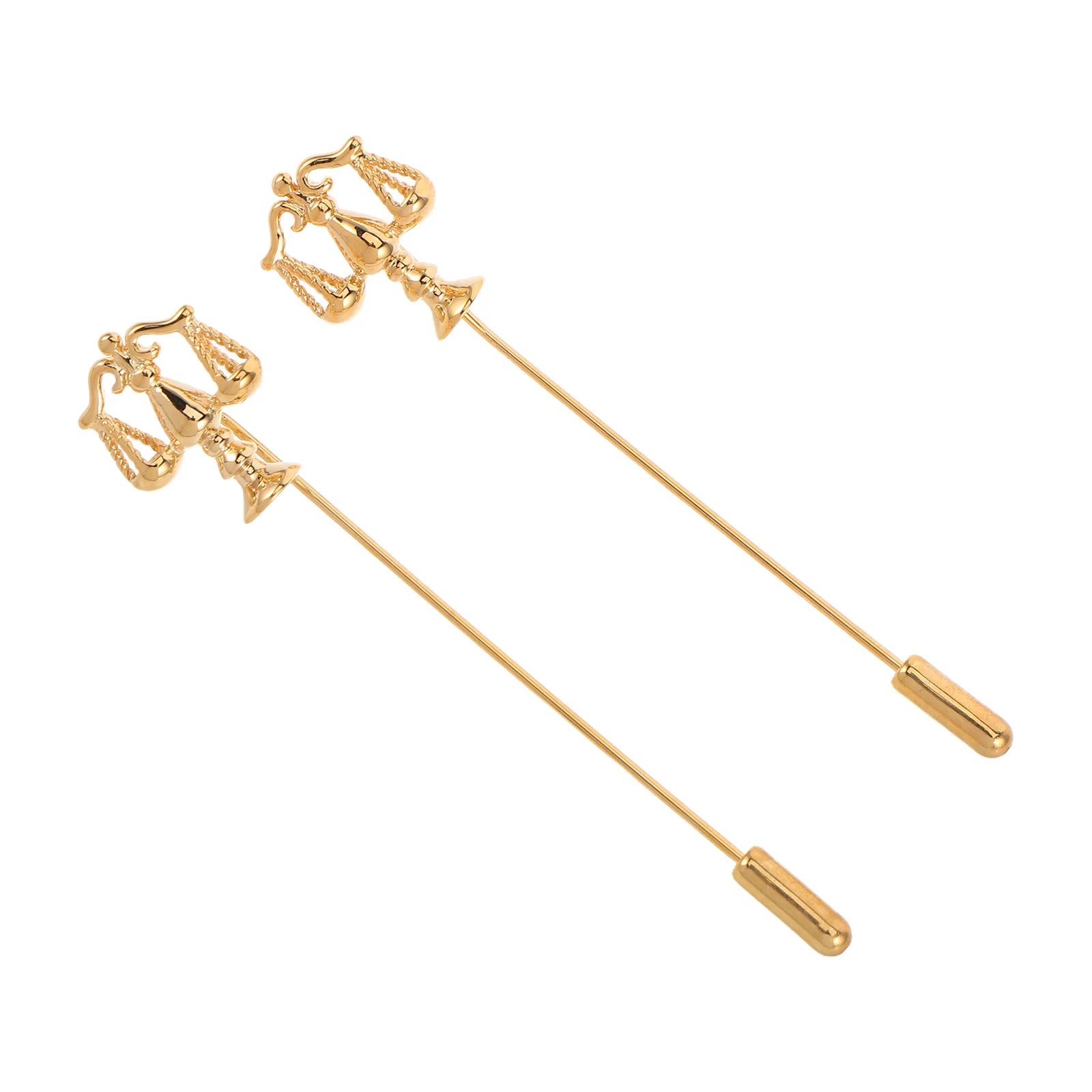 

2pcs Libra Scale Brooch Lapel Pin For Men Women Suit Jacket Shirt Lawyer Justice Symbol Metal Brooch Clip Role