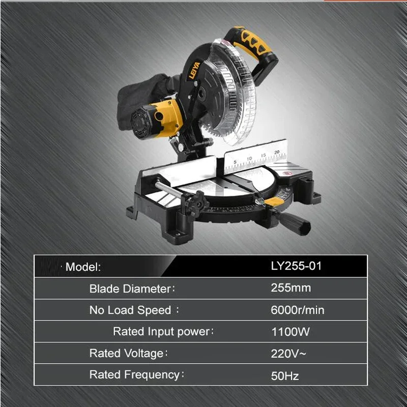 Aluminum Sawing Machine 1100W Aluminum Cutting Machine Multifunction Belt Saw 10 Inch Wood/Plastic/Aluminum Cutter LY255-01