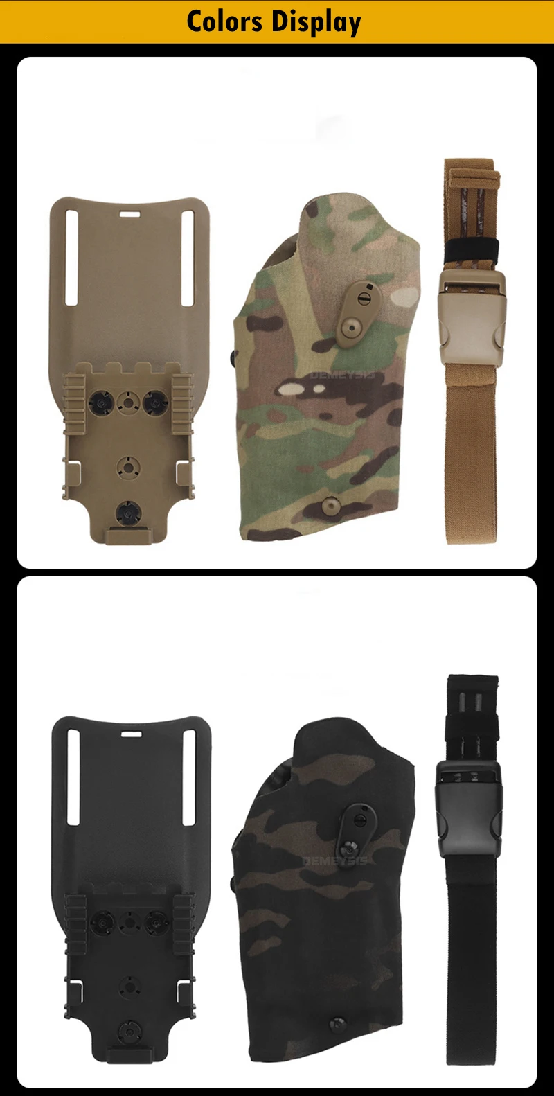 Tactical Pistol Holster for P320 Compatible X300 Flashlight Right Hand Hunting Shooting Drop Leg Holsters with Thigh Strap