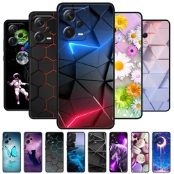 For Redmi Note 12 Pro 5G NFC Case Black Cover Lion Wolf Silicone Soft Back Cases For Xiaomi Redmi Note12 Pro 5G Phone Case Capa