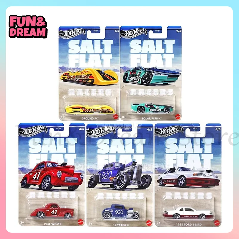 Hot Wheels Retro Salt Flat Racing HRT81 Series HW Alloy Car Model Ford Willys Simulation Collectible Cars Model Birthday Gift