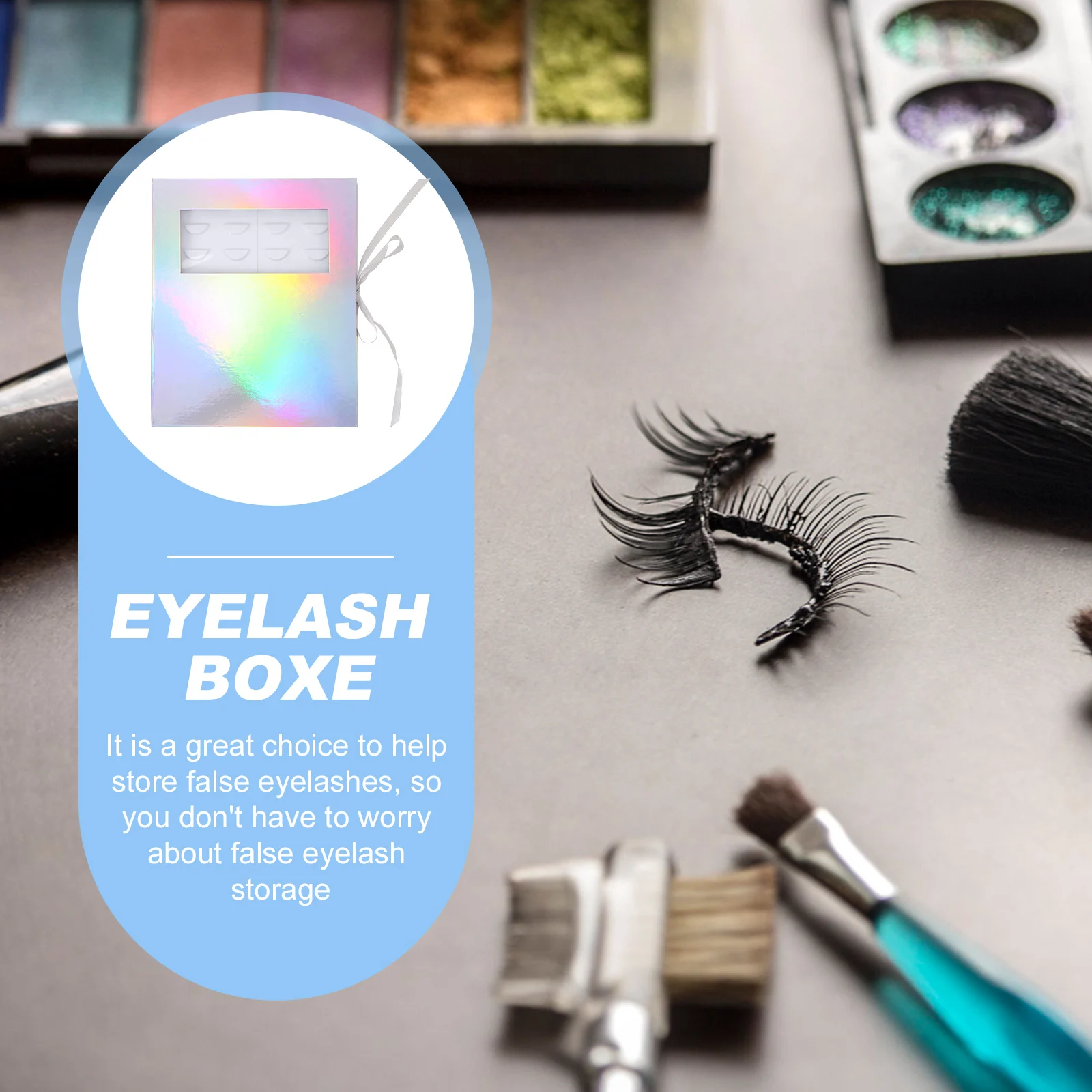 

1pc Lash Storage Paper False Eyelash Holder Durable Lightweight Case Good Lash Storage Case Sealing Eyelash Packing Box