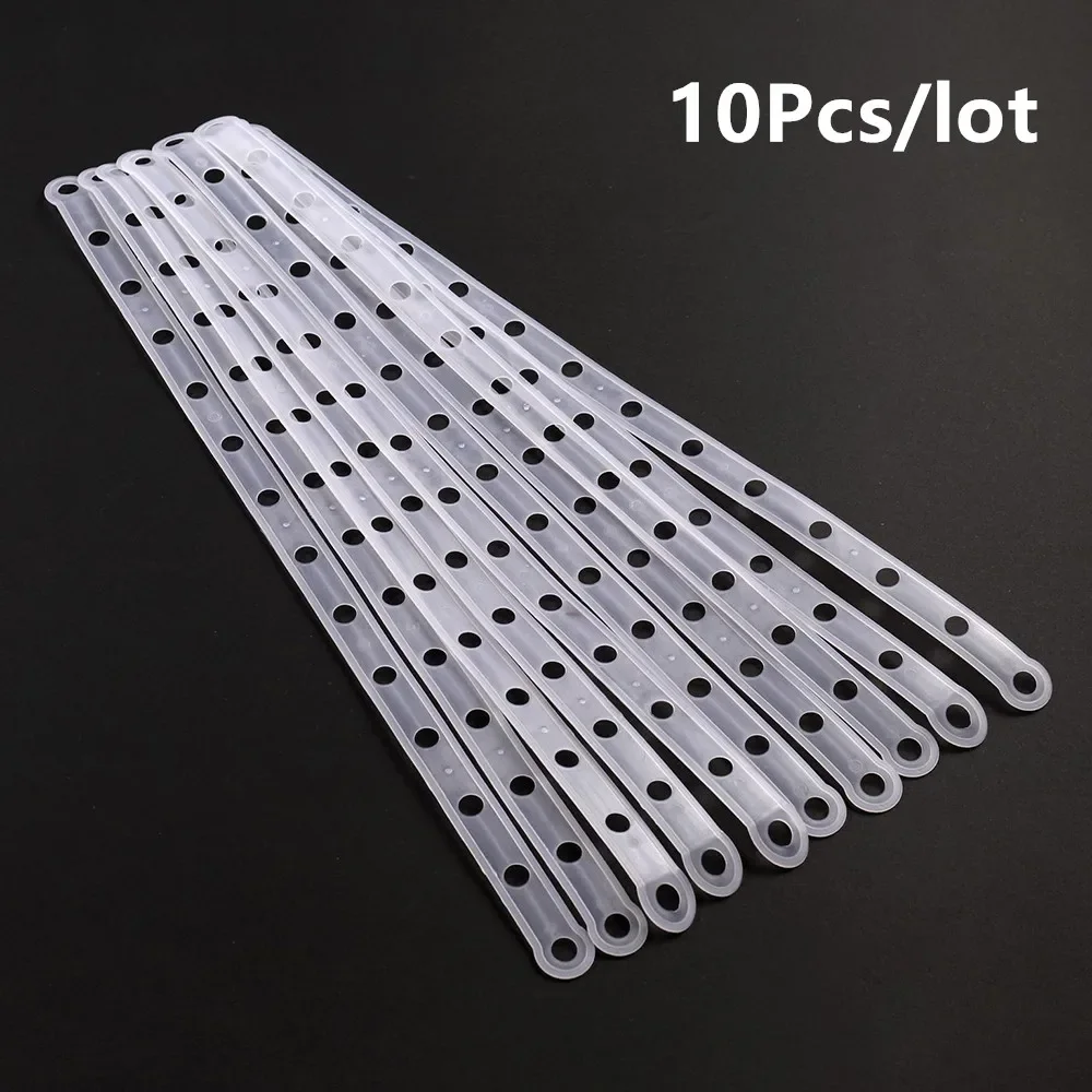 48cm Plastic Clear Hanger Connection Strip With Hanger Hole Pants Rack Holder Transparent Clothes Hang Strip Pants Clip Hanging