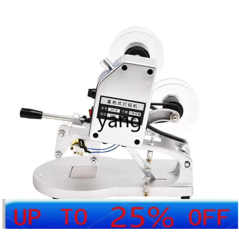 LTT manual direct heat type production date, can print three rows of words steel stamp hand-pressed color ribbon coder