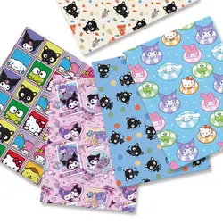 Hello Kitty 140x50CM Cartoon Polyester cotton fabric Patchwork Tissue Kid Home Textile Sewing Doll Dress Curtain cotton Fabric