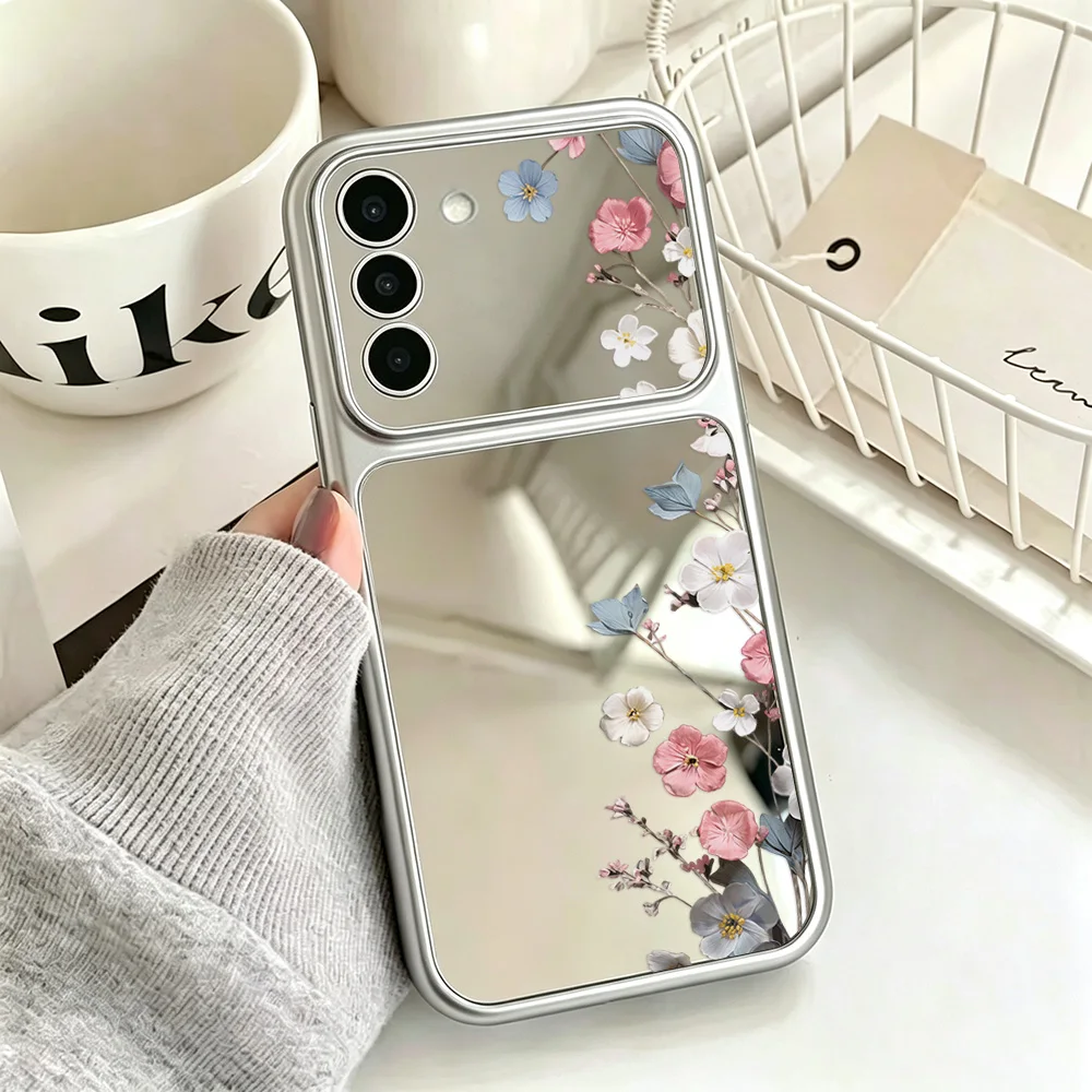 Daisy Flowers Makeup Mirror Phone Case For Samsung A57 Case Samsung A56 A37 A36 A35 A55 A17 A16 A07 A26 A54 A53 A06 Cases Cover - view 4