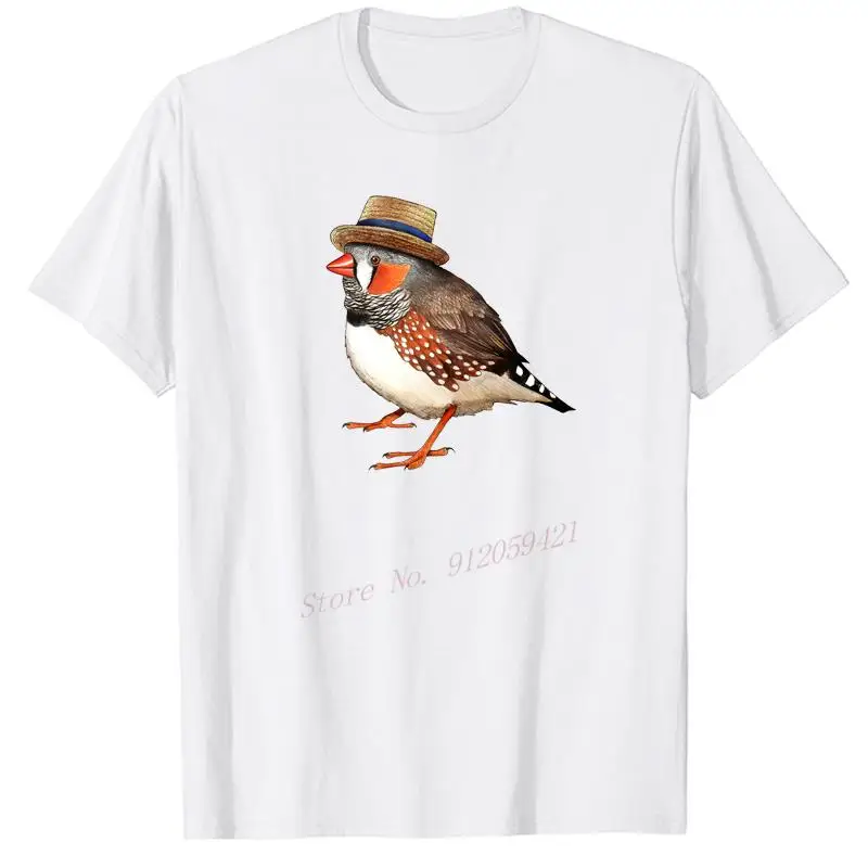 

Zebra Finch Fashion Unisex Graphic T Shirts Tees Tops Summer New Shirts And T-Shirts Short Sleeve T-Shirts Cotton Print T Shirt