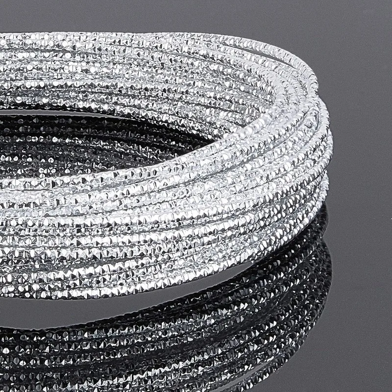 12 Gauge 33 Feet Textured Silver Wire Diamond Cut Aluminum Craft Wire for Ornaments Making and Other Jewelry Craft Work