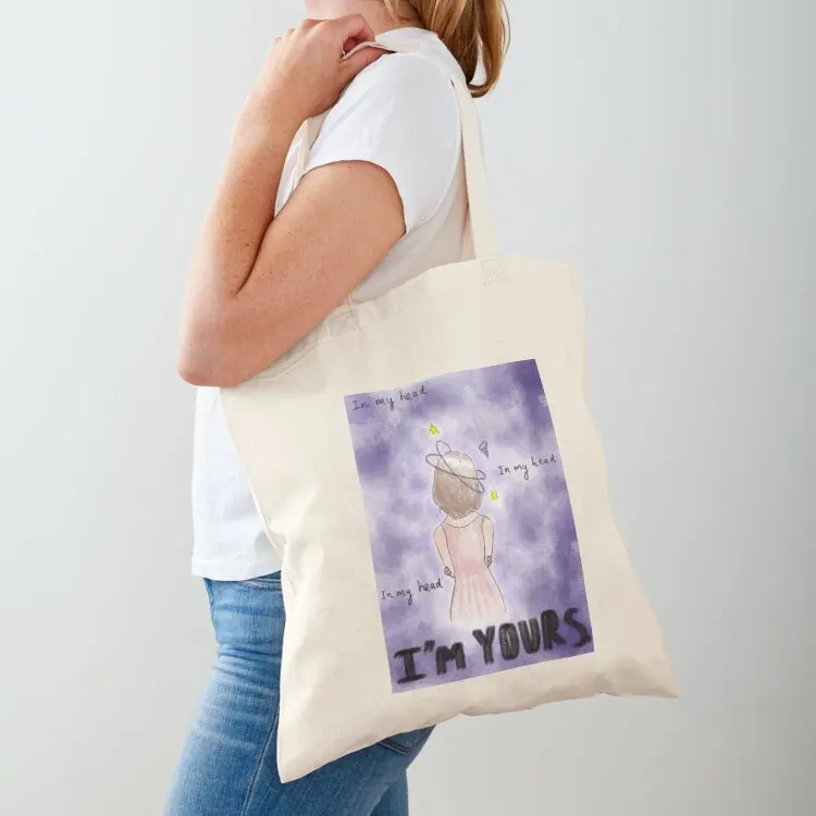 حقيبة حمل In My Head، حقيبة قماشية صديقة للبيئة، حقيبة يد للمتسوقين الجامعيين