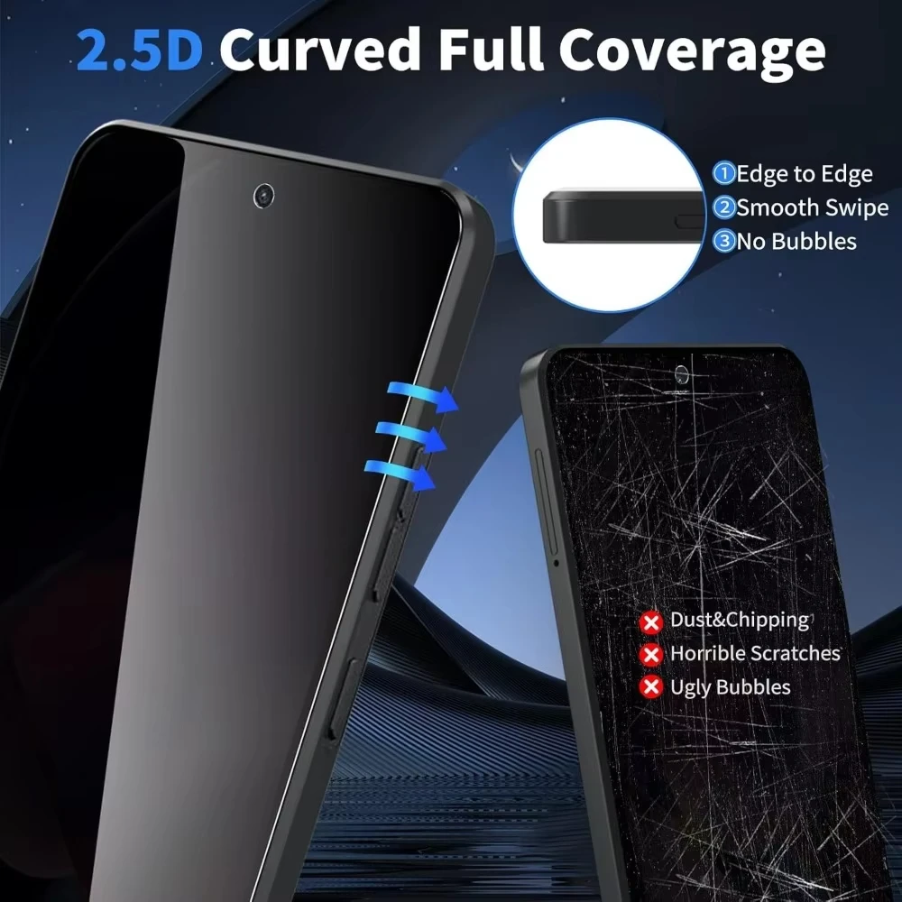 5pcs Oleophobic coating For Samsung S26 S25 S24 S23 S22 Plus A54 A55 Dustproof high definition tempered glass screen protector