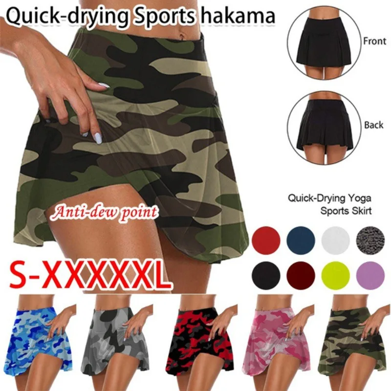 Women Sport Shorts Skirts Summer Breathable Casual Fitness Quick Drying Running Skort Female Active Athletic Yoga Fitness Skirt