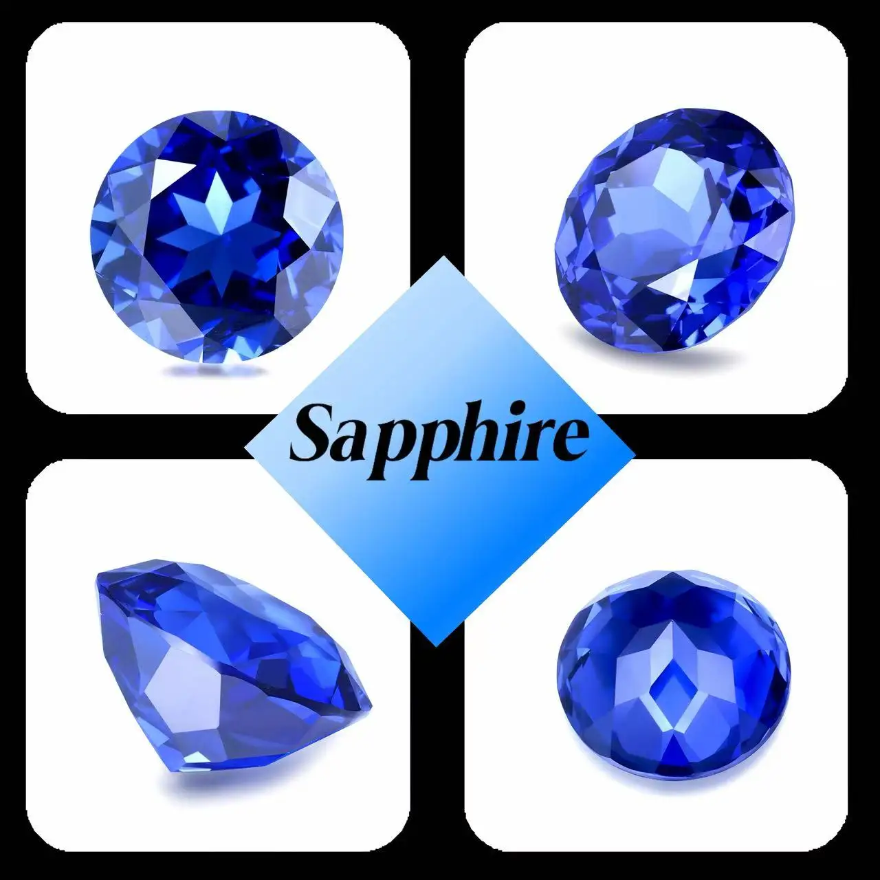 

Искусственный сапфир королевского синего цвета, круглой огранки, для изготовления украшений: колье, серег, колец, браслетов. Доступны различные варианты, с сертификатом.