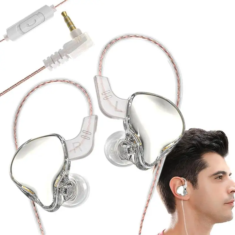 Ear Buds Wired With Mic Mobile Phone Volume Adjustable Bass Headphones Men Women Universal In-Ear Earphones For Running Answer