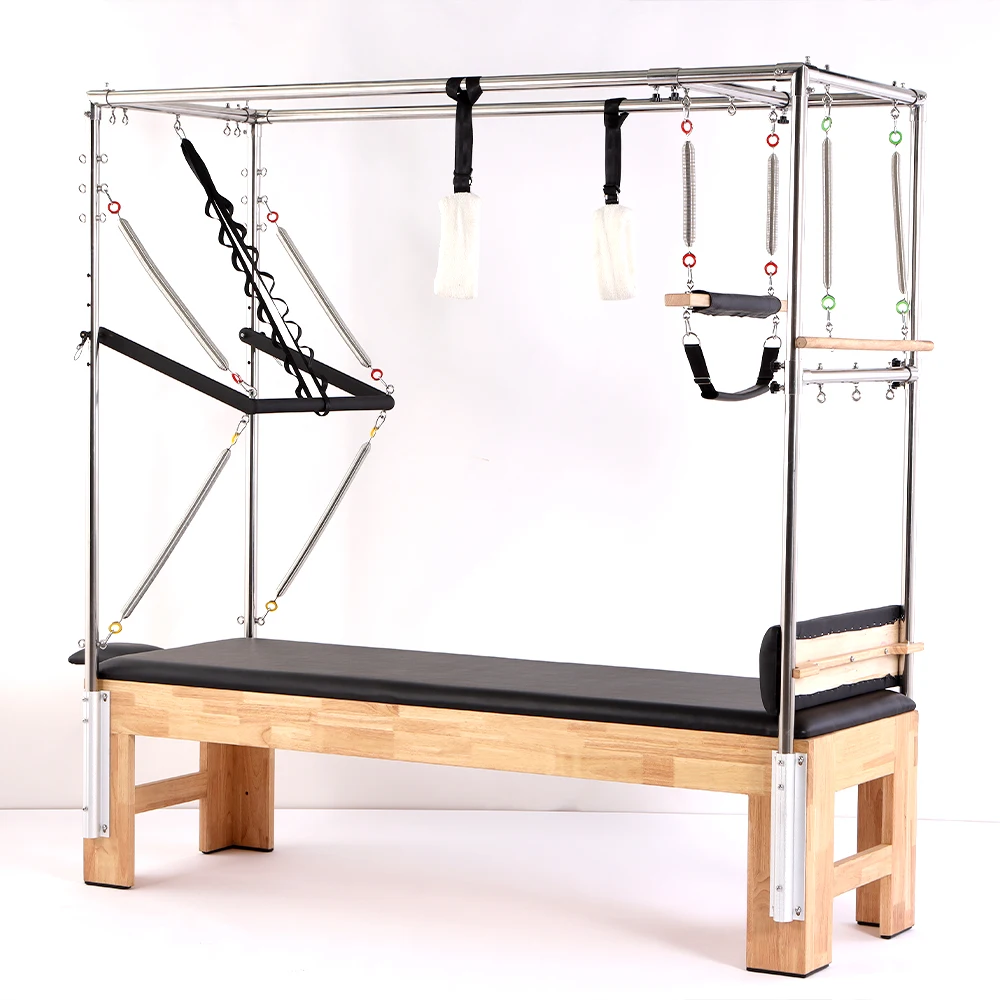 

Best-Selling Maple Tower Pilates High Quality Durable Trapezoidal Bed Premium Fitness Studio Reformers in Box