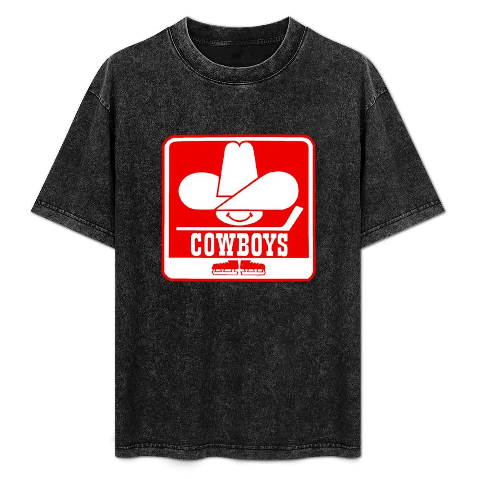 

Calgary Cowboys WHA Hockey T-Shirt Simple Print Design T-Shirt
