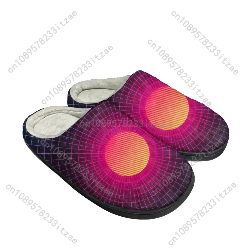 Electronic Music Ban Fashion Cotton Custom Slippers Mens Women Teenager Plush Casual Keep Warm Shoes Thermal Comfortable Slipper