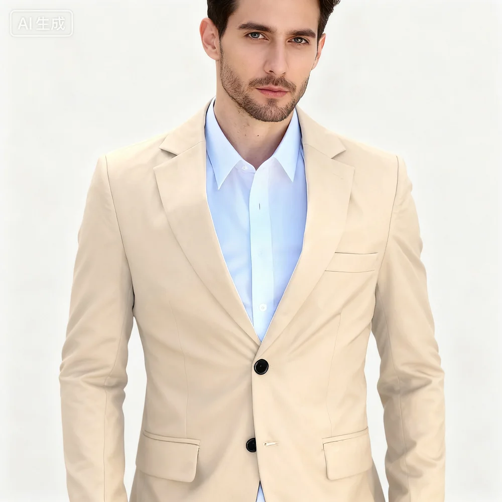 

Men's Solid Style Blazer Smart Casual Wedding Business Tuxedo Jacket Formal Men's Best Man Smart Dress Suit Jacket