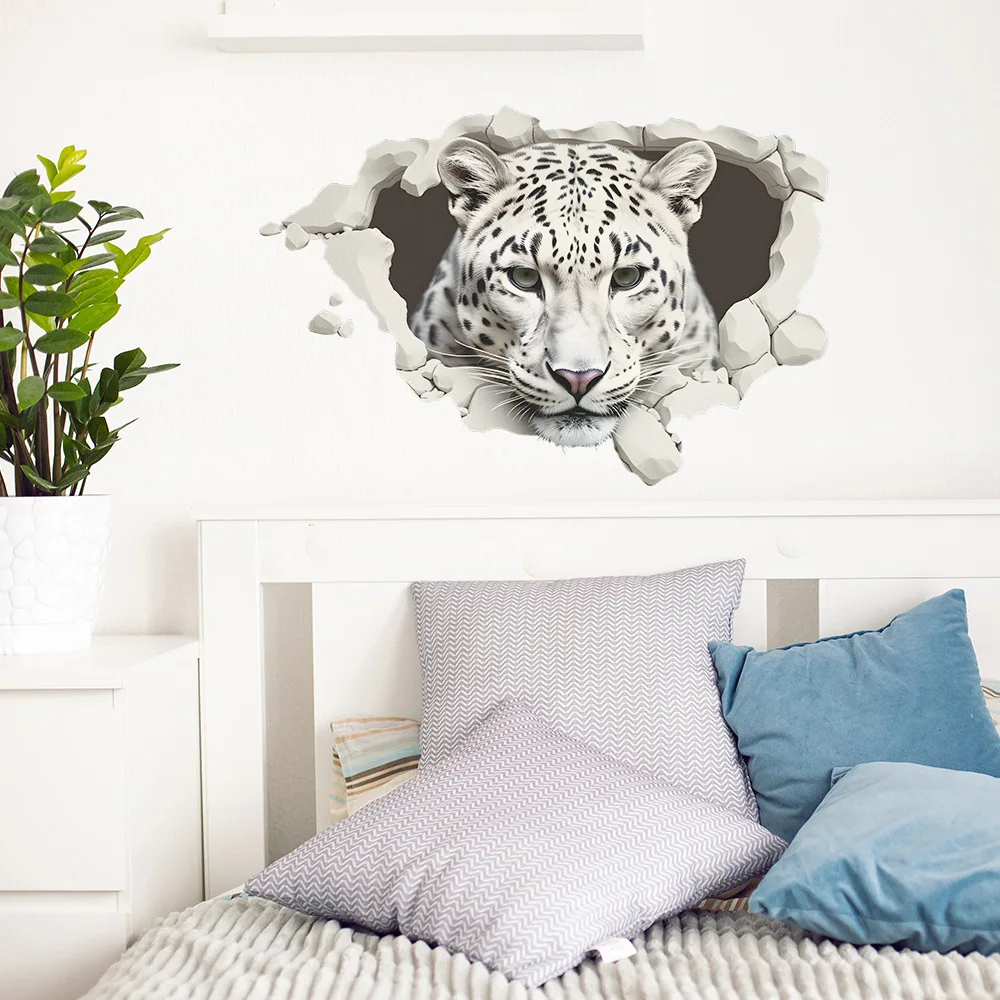 New simple cute wall leopard living room porch home decoration beautification wall stickers self-adhesive selling