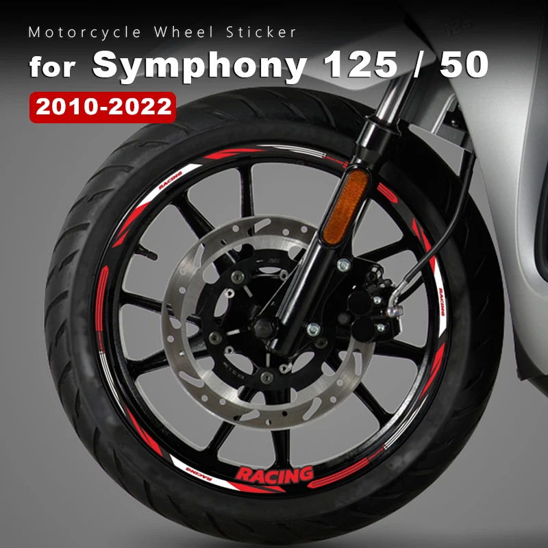 

Мотоциклетная наклейка на колесо, водонепроницаемая ограниченная длина 125, Аксессуары Для SYM scopy 50 SR 125 2010-2022 2018 2019 2020
