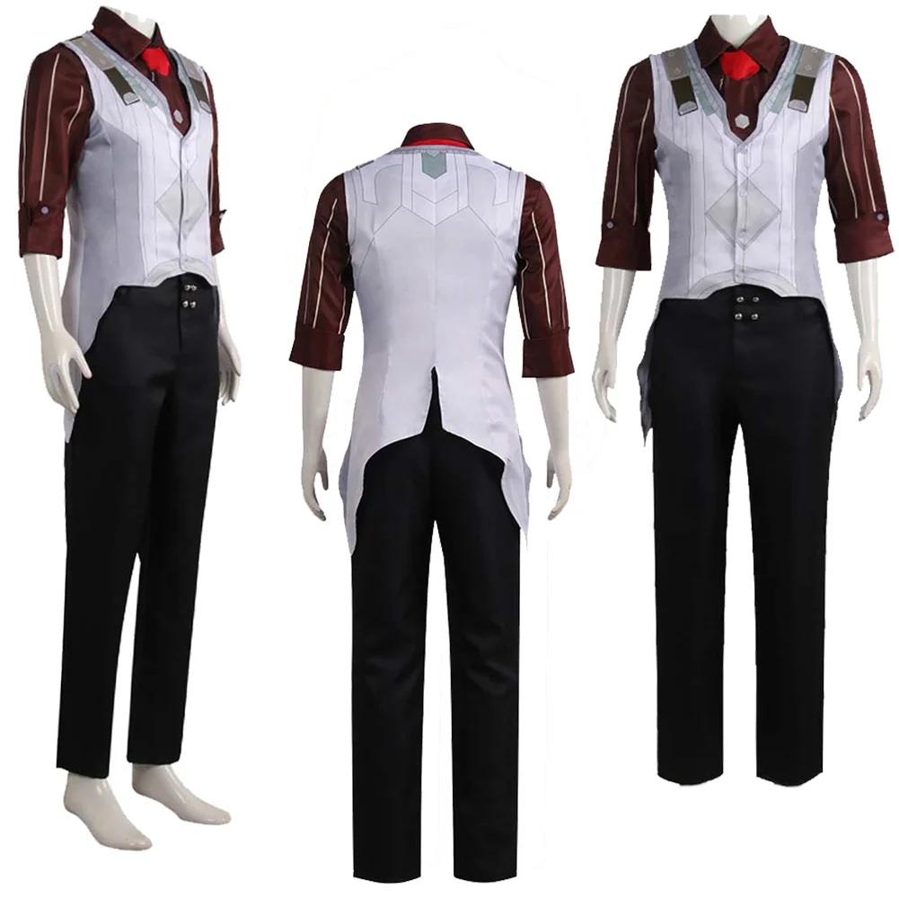 Arcane Season 2 Viktor Cosplay Men Game LoL Costume Fantasia Dress Up Outfits Vest Neck Tie Pants Halloween Carnival Male Suits