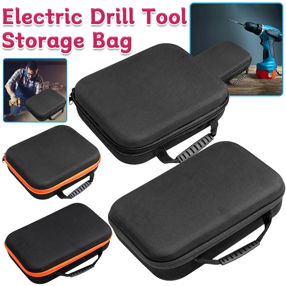 Portable Electric Drill Tool Storage Bag Oxford Cloth Electrician Hardware Organizer Pouch Multipurpose Shockproof Carrying Case