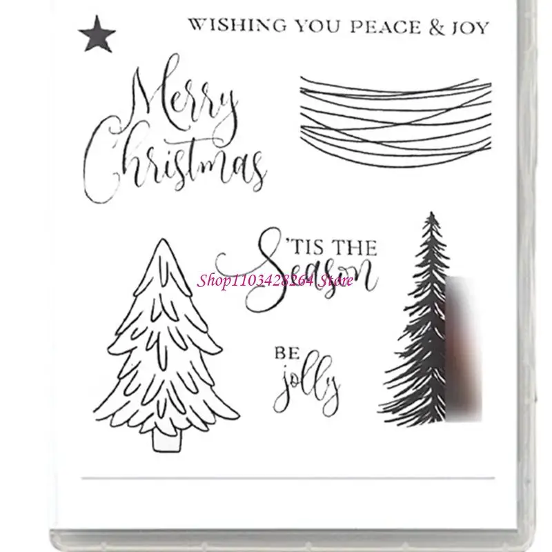 Holiday Themed Craft Die With Silicone Stamp For Scrapbooking DIY Decorations
