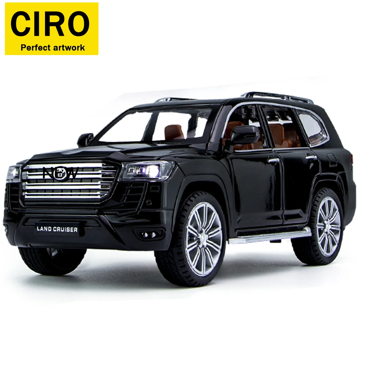 Giocattolo per veicoli pressofusi in lega Land Cruiser Lc300, giocattolo modello di auto 1/24, ornamento per collezione di auto, modello di auto giocattolo regalo di Natale