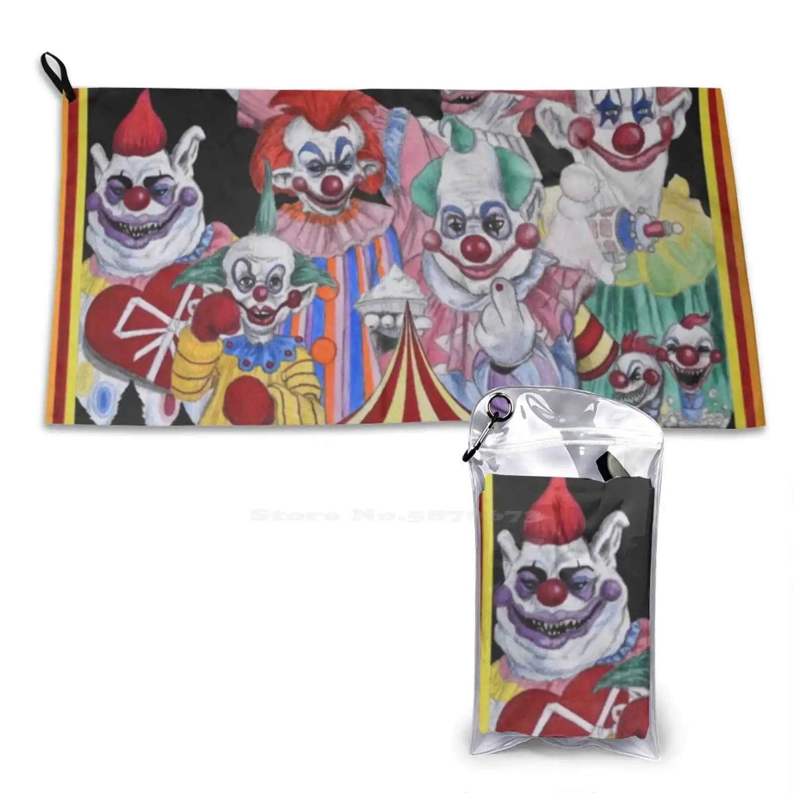 Killer Klowns From Outer Space! Soft Towel Quick Dry Beach Towel Killer Klowns Clowns Outer Space 80S Horror Cult Classic