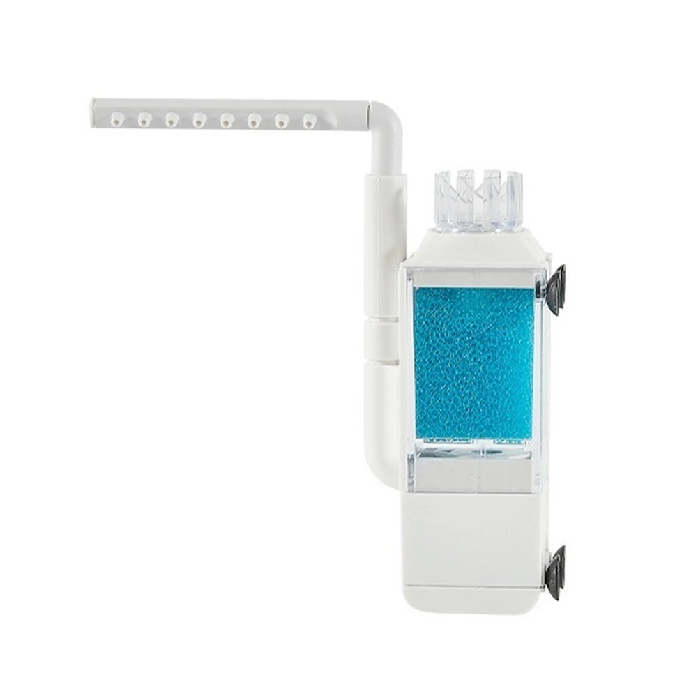 Silent USB Aquarium Filter for Small Tanks with 20dB Noise Level and Strong Suction Cup for Secure Installation Hold