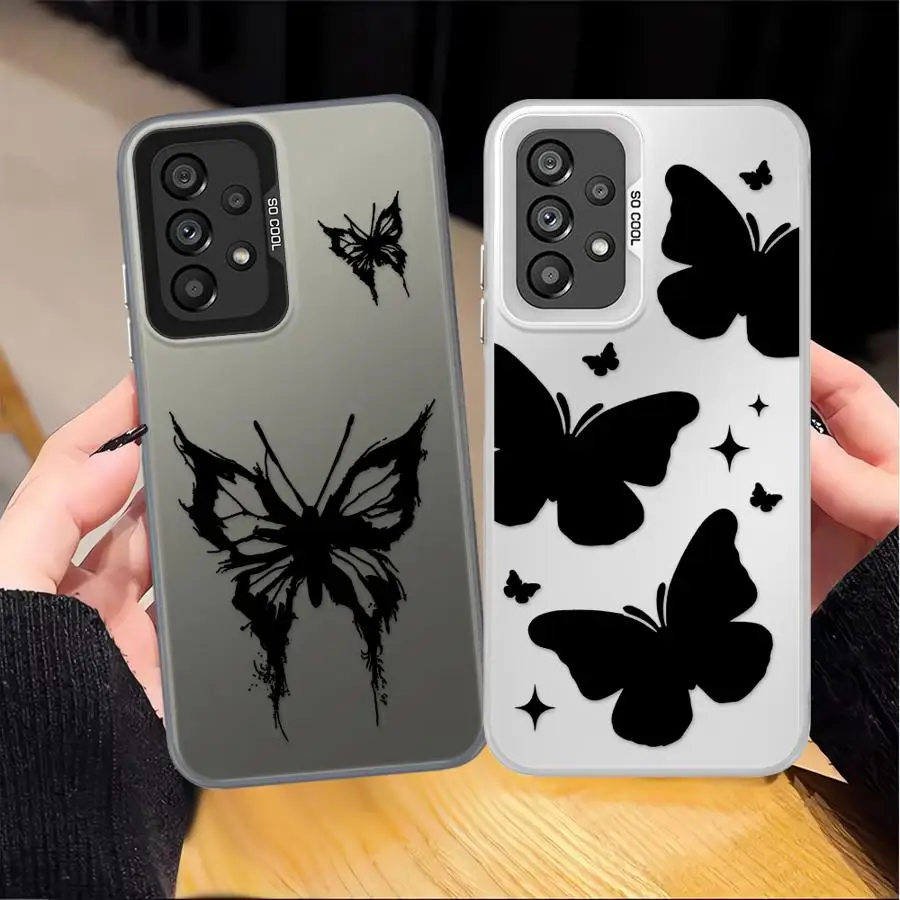 Back Phone Cover Case for Samsung Galaxy A24 A25 A26 A31 A21s A23 A36 A17 A20s A11 A12 A35 A32 A34 A15 A16 A13 A14 Butterfly