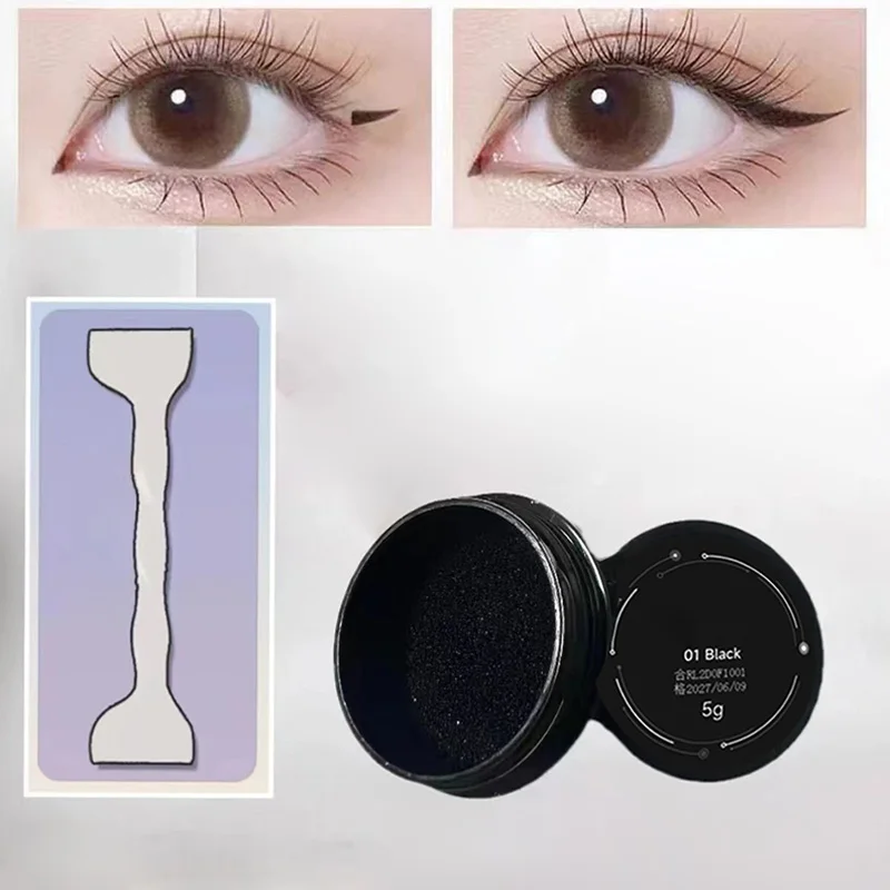 Sello delineador de ojos resistente al agua, maquillaje de ojos a prueba de sudor para principiantes, plantilla de pestañas de larga duración, artefacto de delineador de ojos perezoso portátil