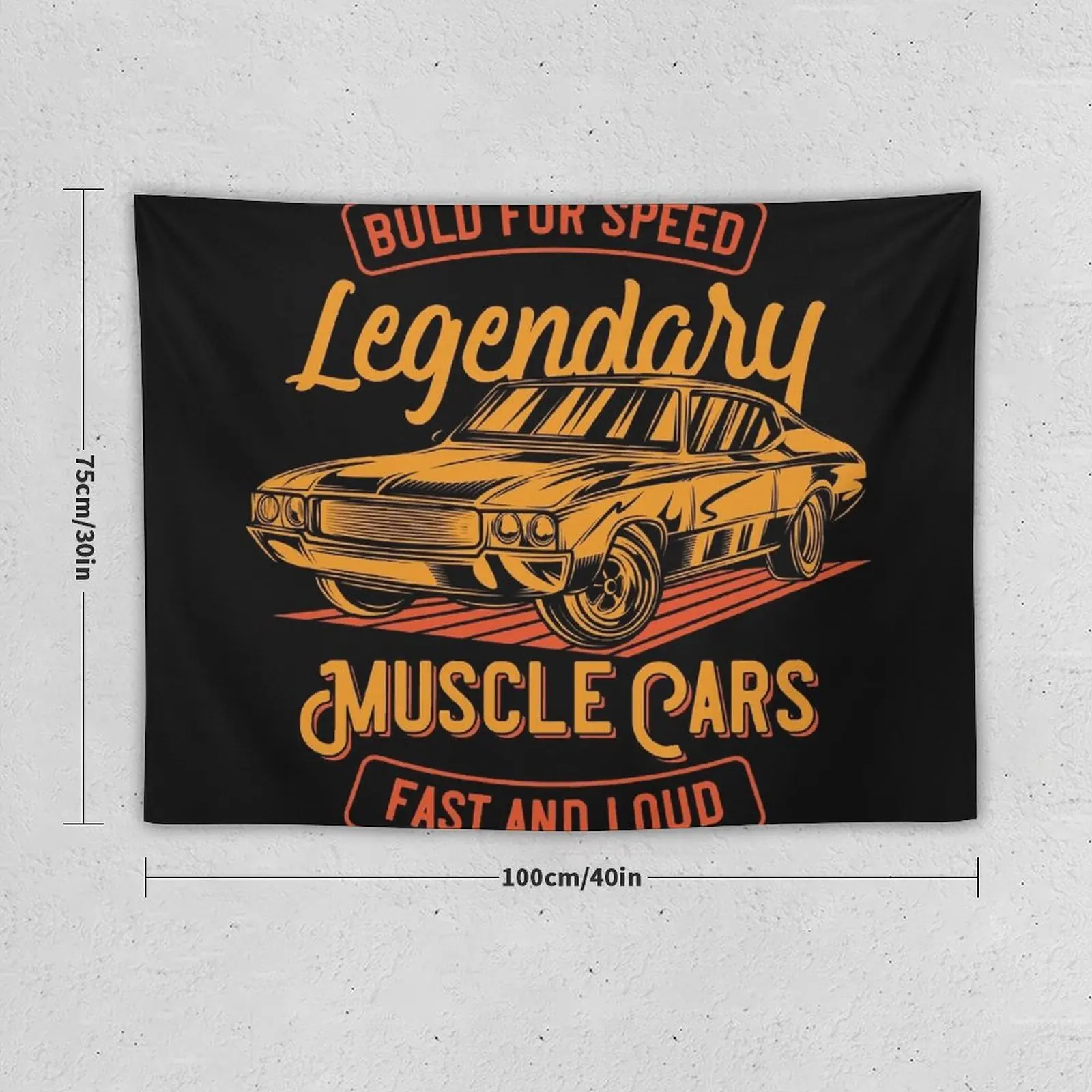 Legendary muscle cars retro cars Tapestry Wall Decor Mushroom Wallpaper Bedroom Tapestry