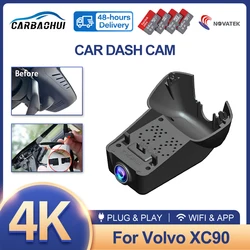Plug and Play 4K Dash Cam for Car Camera Recorder Dashcam WIFI Car Dvr Recording Devices Accessorie For Volvo XC90 2015-2024