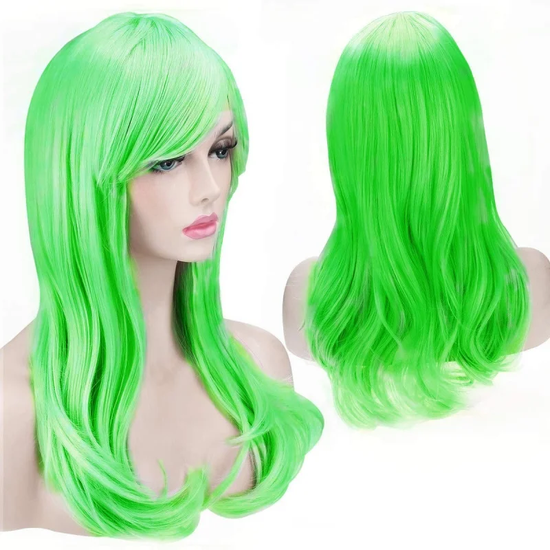 

Neon Green Wig – 20” Long Wavy Hair for Costume Party – By TRIXES