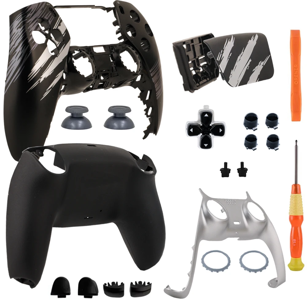 Replacement Controller Protective Case Kit For PS5 Custom Front Back Housing Touchpad BDM-010/020/030/040/050 DIY Mod with Tools