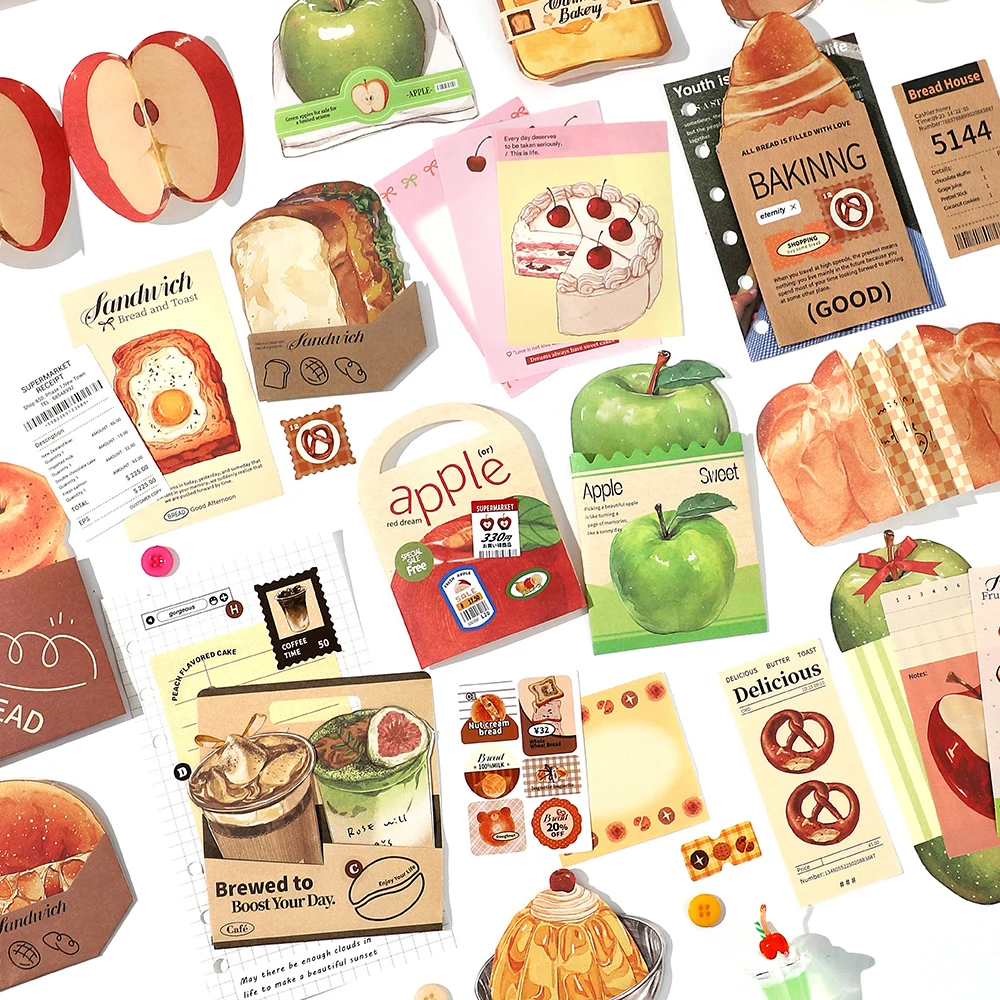 20 pcs Plant Flower Leaf Decorative Sticker Hand Account Material Sticker Pack For Scrapbooking Label Diary Stationery Stickers