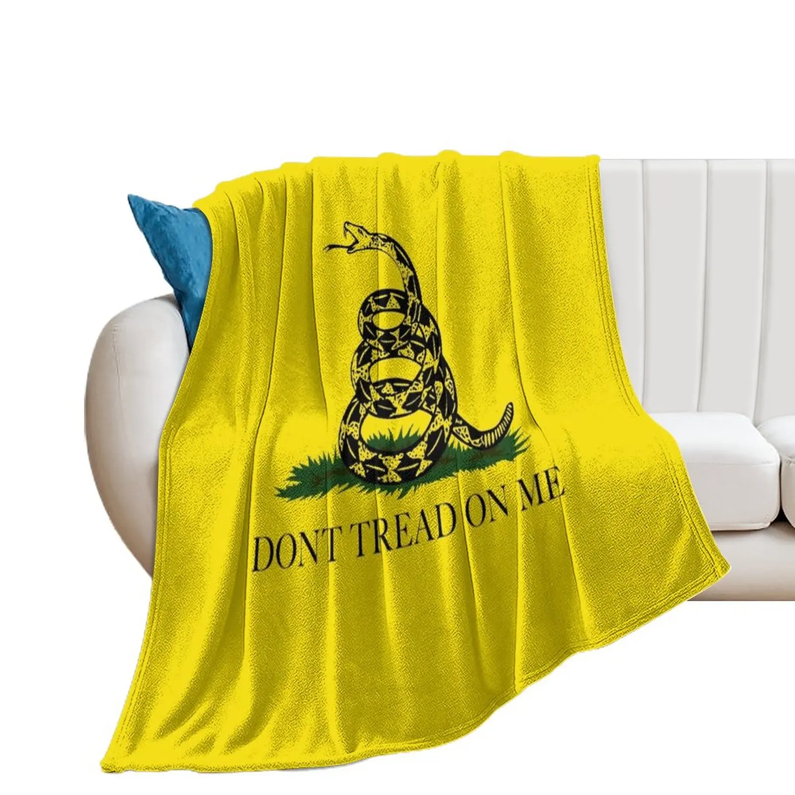 Gadsden Don’t Tread On Me Flag Throw Blanket Shaggy Polar Blankets