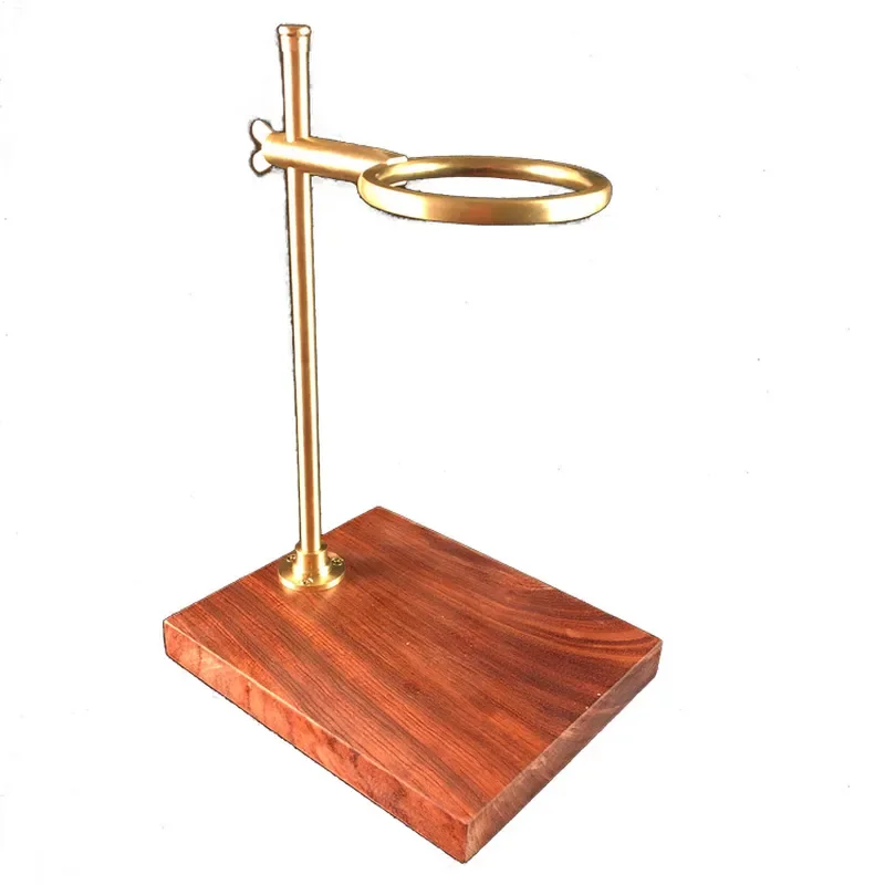 Pure Copper Coffee Filter Holder Stand Rosewood Hand Brew Rack Drip Brewing Support Base Kitchen Barista Tool Set Accessory