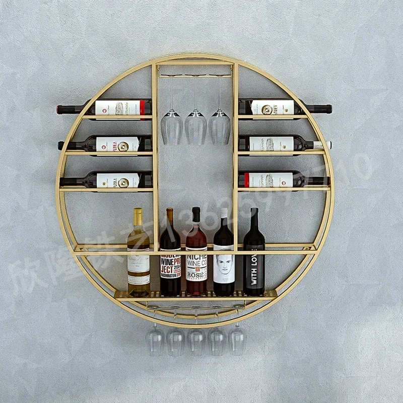 

Europe Wine Rack Wall Mount Bottle Holder Dispaly Living Room Showcase Adult Indoor Bar Wine Rack Gold Wijnkast Bar Furniture