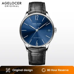 AGELOCER-Reloj de pulsera para hombre, nuevo accesorio masculino de pulsera resistente al agua 50m con mecanismo automático de viento, complemento mecánico de marca de lujo perfecto para negocios