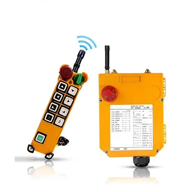 AC220V/380V Emergency Stop F24-8d Radio Industrial Remote Control for New Crane Hoist Trolley /Bridge/Eot/Overhead Crane