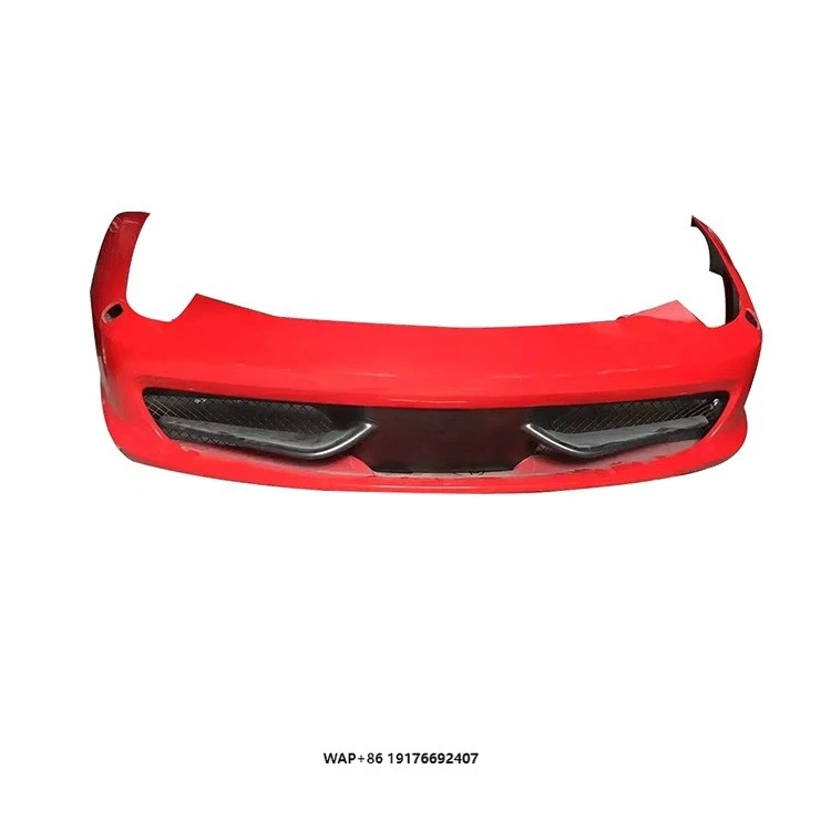 Modified to Vors Style Dry Carbon Fiber Rear Exhaust Pipes Car Front Bumper Bodykit for Fer Rari 458