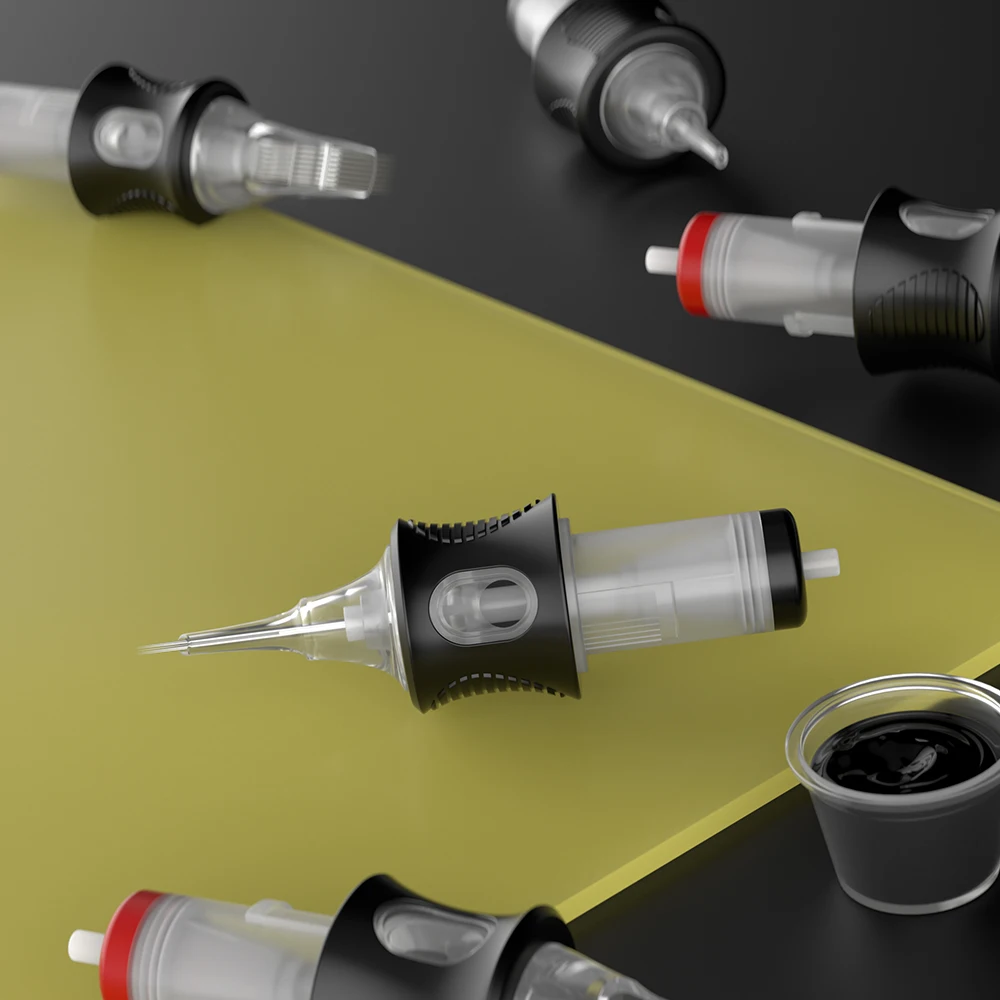 

8Pcs Safety Disposable Tattoo Cartridge Needles With Membrane Permanent Makeup Ink Cartridges Eyebrows Lip Needle For Tattoo Pen